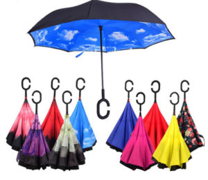 色々な色がある逆さ傘