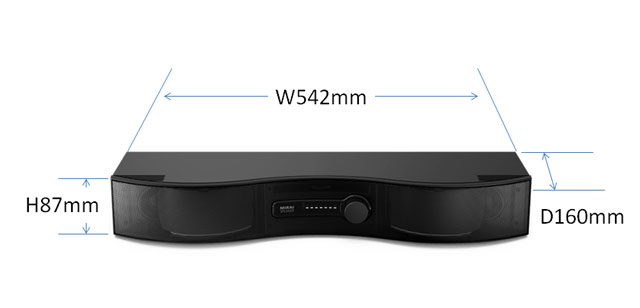 ミライスピーカーステレオのサイズ